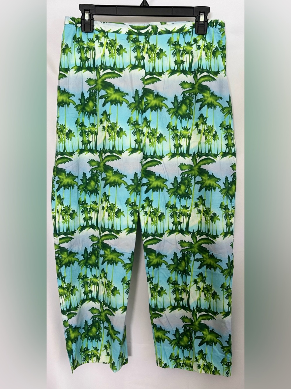 Vintage Anne Fairbanks LTD Tropical Palm Tree Print Cropped Pants 🌴
